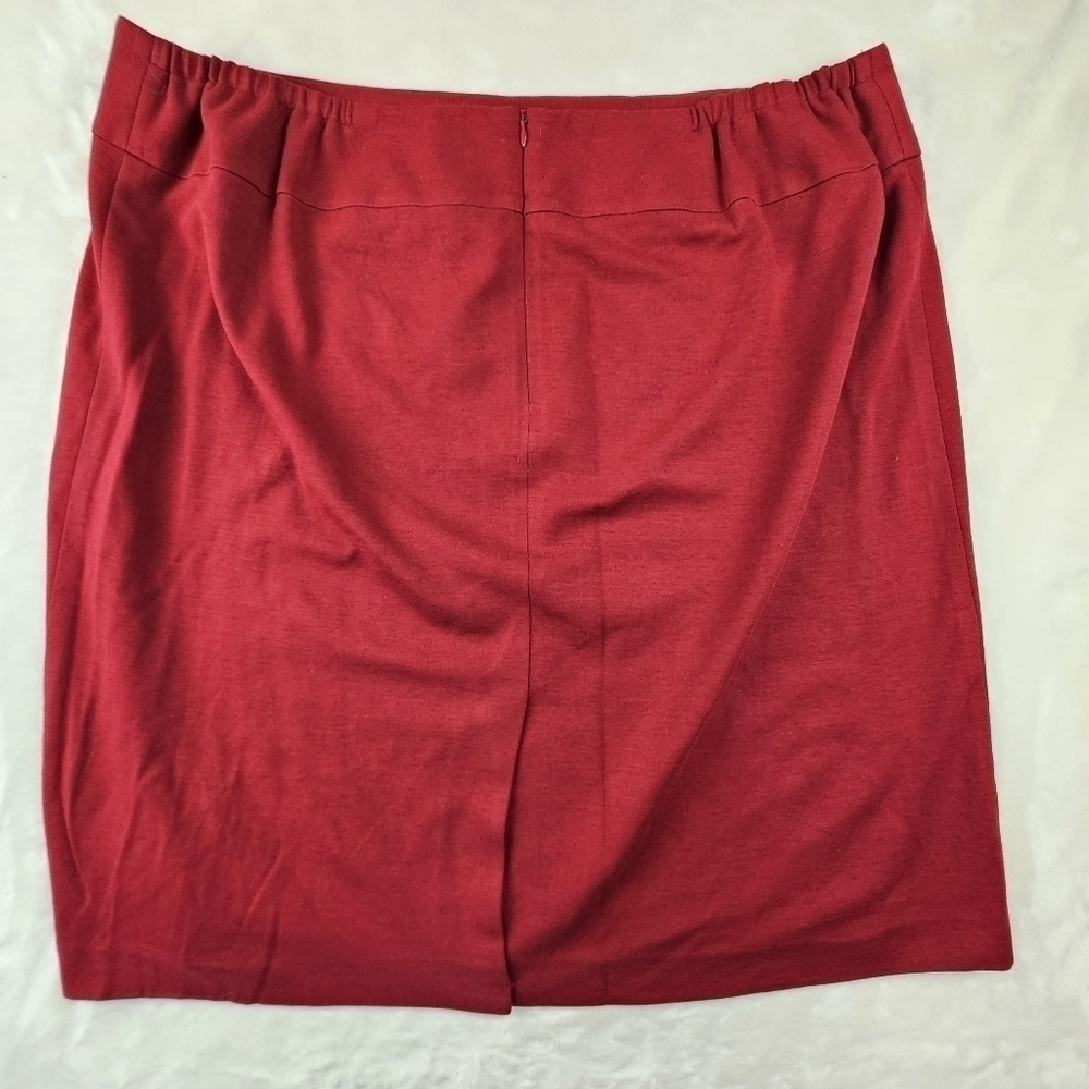 Talbots womans stretch skirt red size 20W wool blend